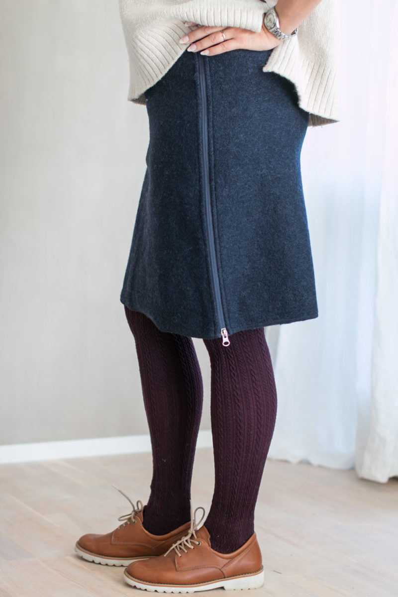 GY VEGBY Överdragskjol i ull, Light Navy