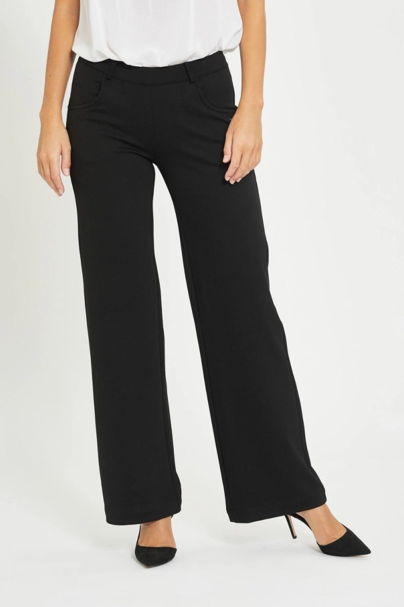 DONNA LOOSE ML i viskosjersey (mediumlängd), Black