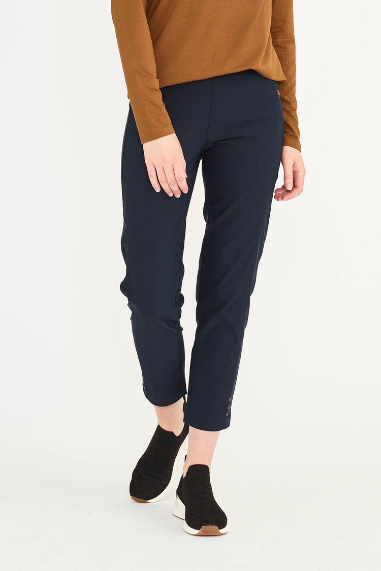 ROSE REGULAR CROPPED Viskosbyxa 7/8, Navy