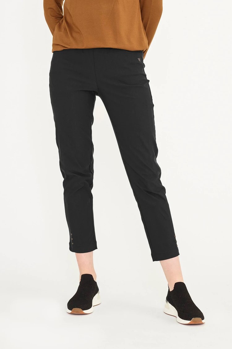 ROSE REGULAR CROPPED Viskosbyxa 7/8, Black