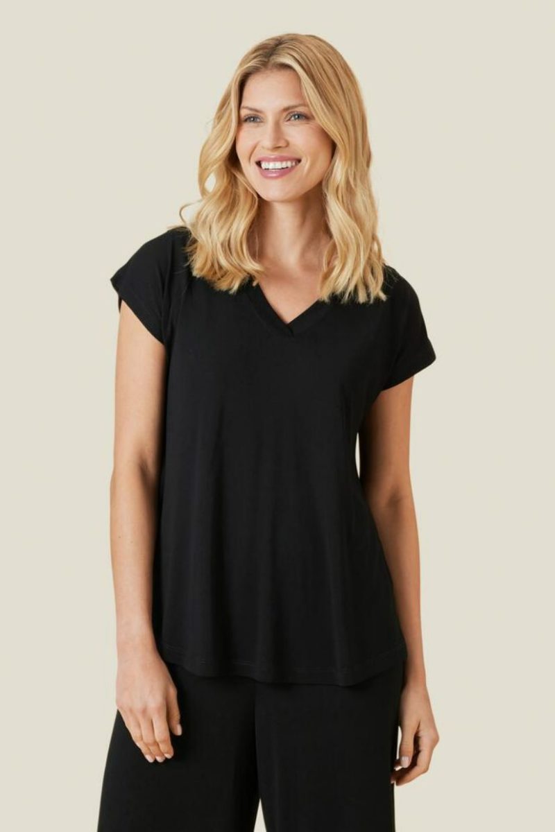 EFA Topp i viskosjersey, Black