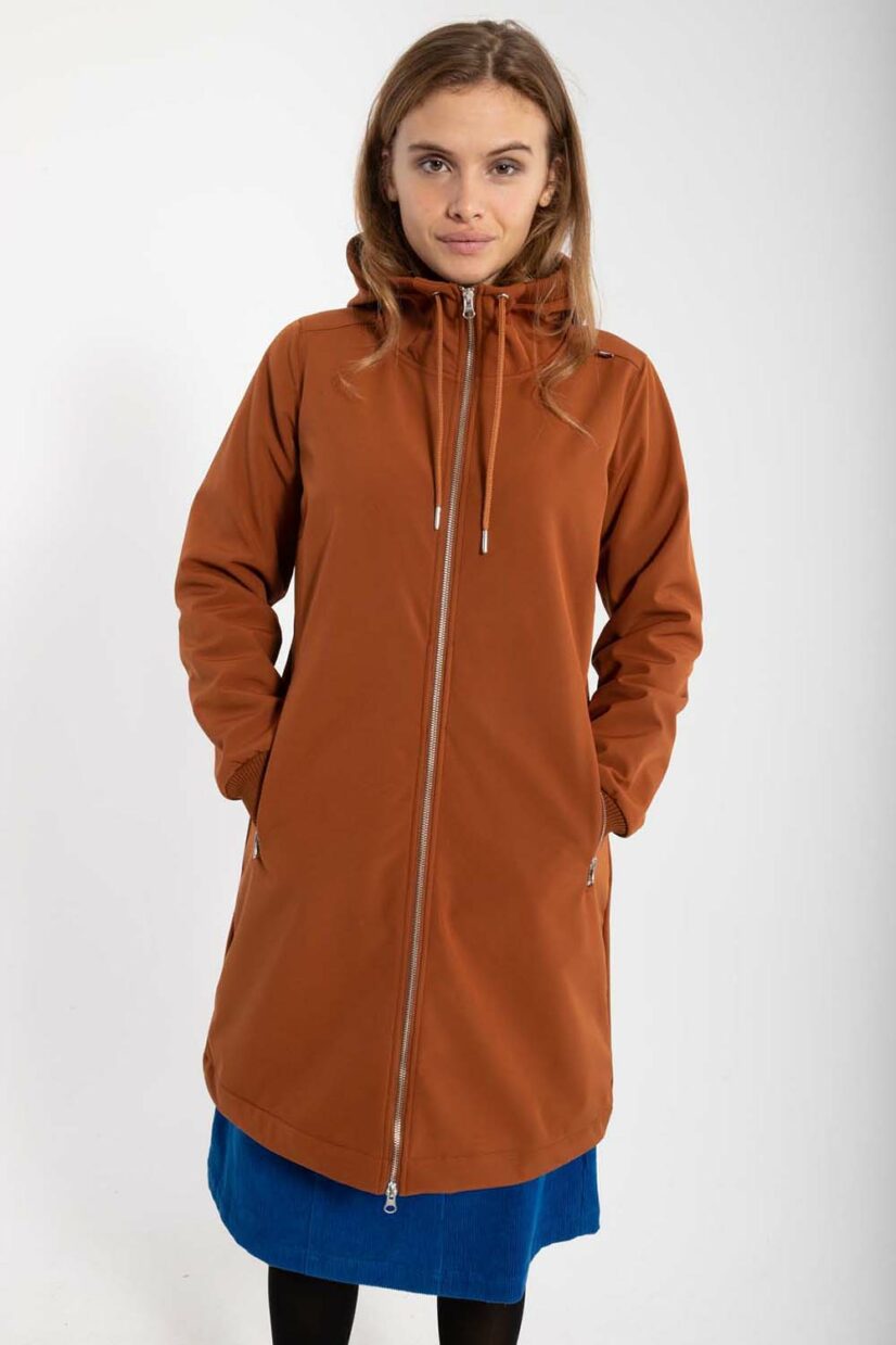 DANEJANE Softshellkappa, Dark Rust
