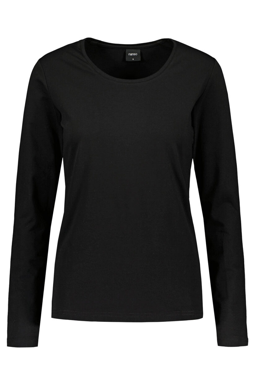 BASIC Bastopp i viskostrikå, Black