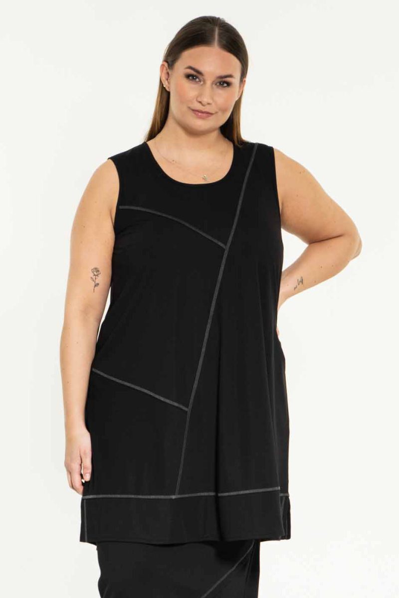 CARLI Topp i bomullsmix, Black