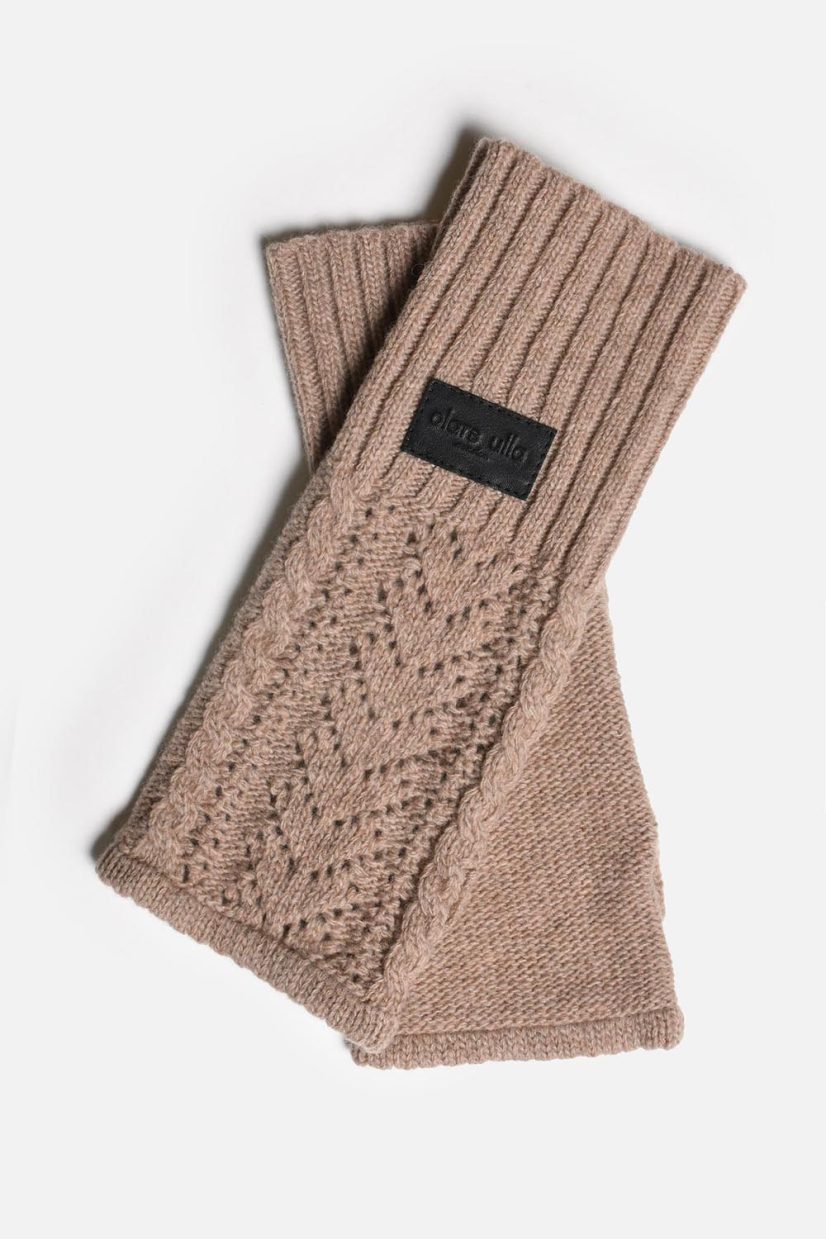 SLEEVES Handledsvärmare i merinoull, Beige