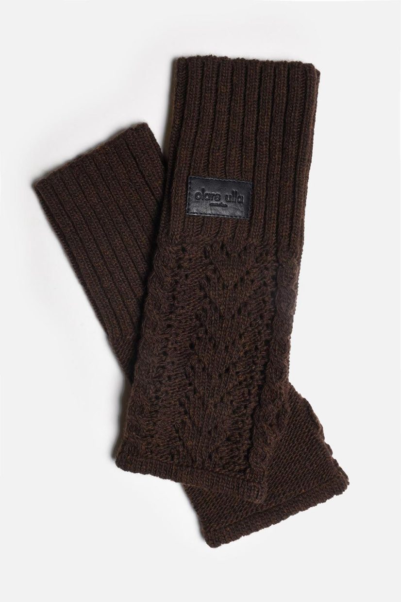 SLEEVES Handledsvärmare i merinoull, Brown