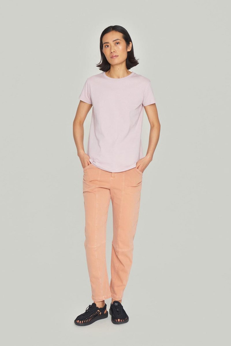 JINZU Byxor i bomullsdenim, Faded Terracotta