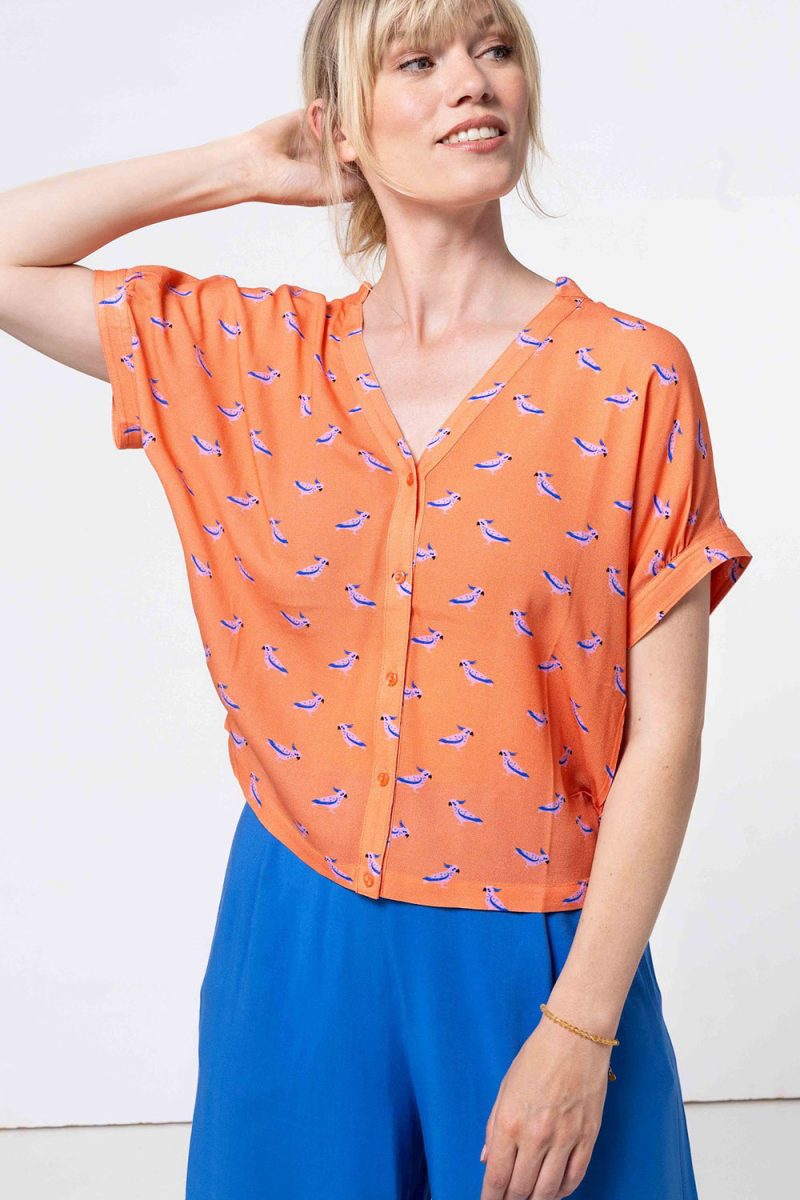 Blus i Rayon, Parrot Coral