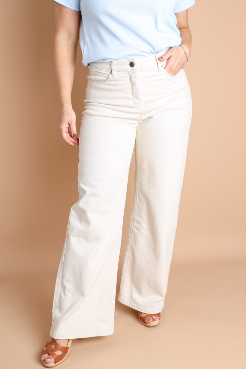 CAROL LOOSE ML Byxor i bomull/tencel (Medium), Birch
