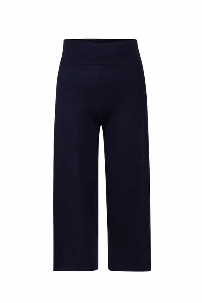 ELLEN Byxor i viskostrikå, Navy