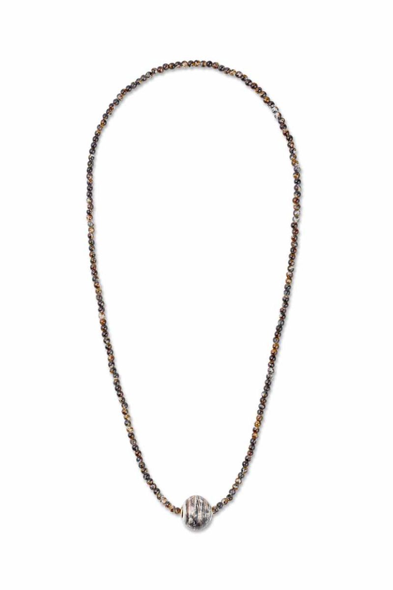 MaREED Halsband i keramik, Coffee Bean