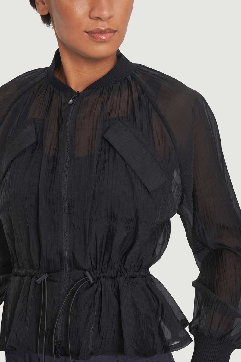 SAKASU Blus/Jacka i organza, Black
