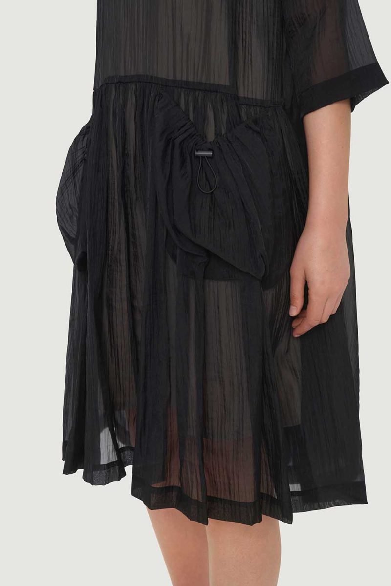 SAKASU Klänning i organza, Black