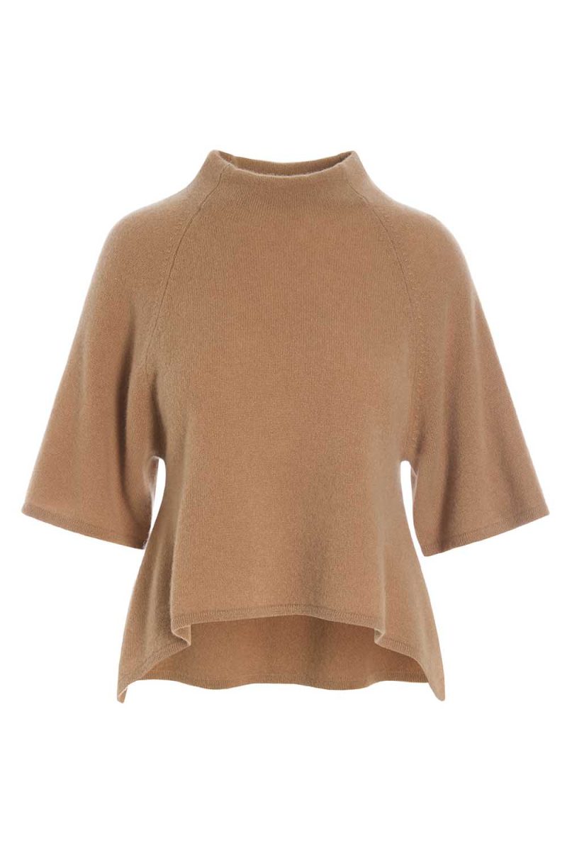 CLOUD CASHMERE Halvpolotröja i kashmir/viskos, Salty Caramel