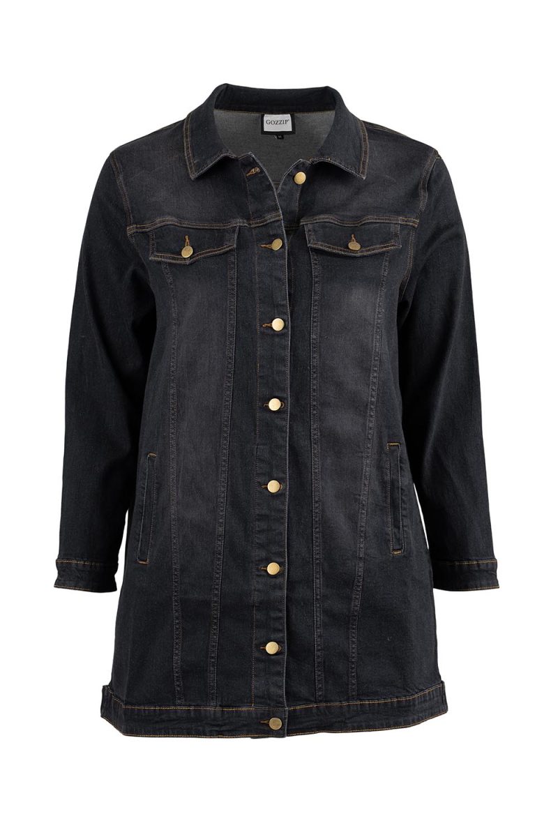 gAMELA Jacka i bomullsdenim, Black denim wash