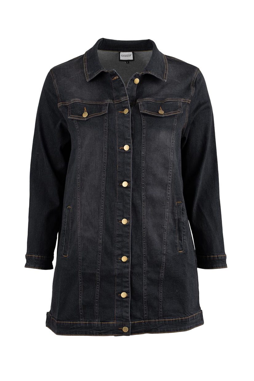 gAMELA Jacka i bomullsdenim, Black denim wash