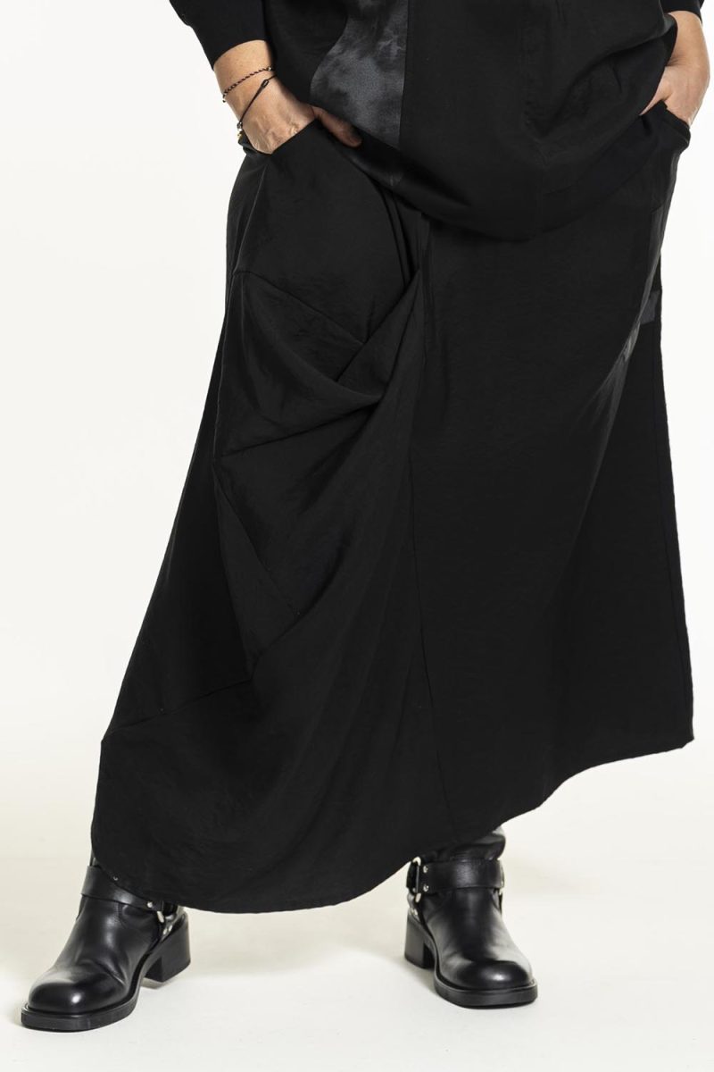 gHERLA Kjol i bomull, Black