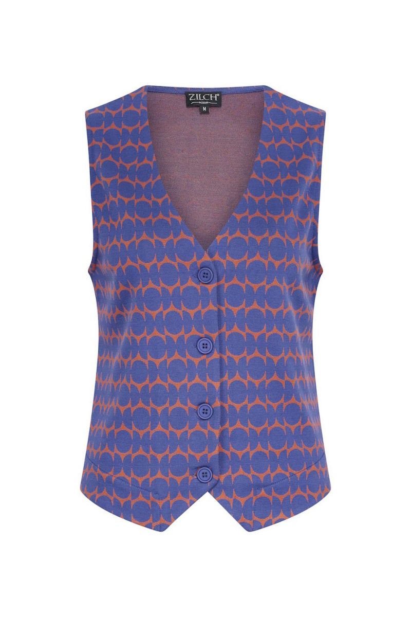Väst i viskosjearsey, Diabolo Blue