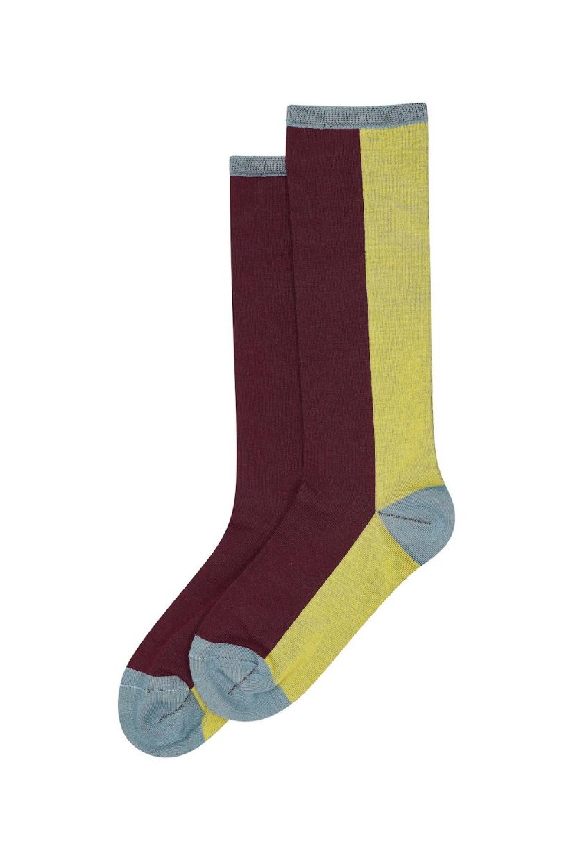 Strumpor i bambu, Two Tone Bordeaux