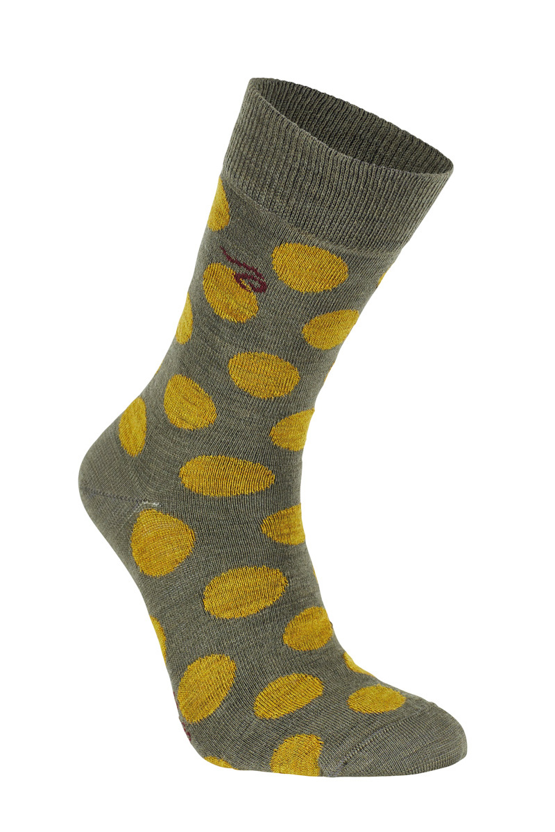 WOOL SOCK DOT Ullstrumpa, Loden Green