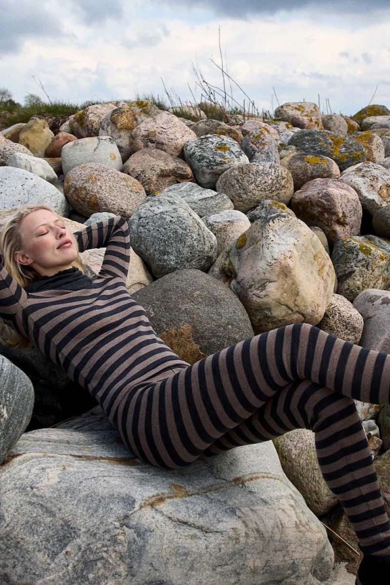 Leggings i merinoull, Lt Brown/Anthracite