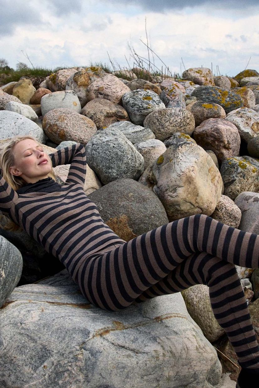 Leggings i merinoull, Lt Brown/Anthracite