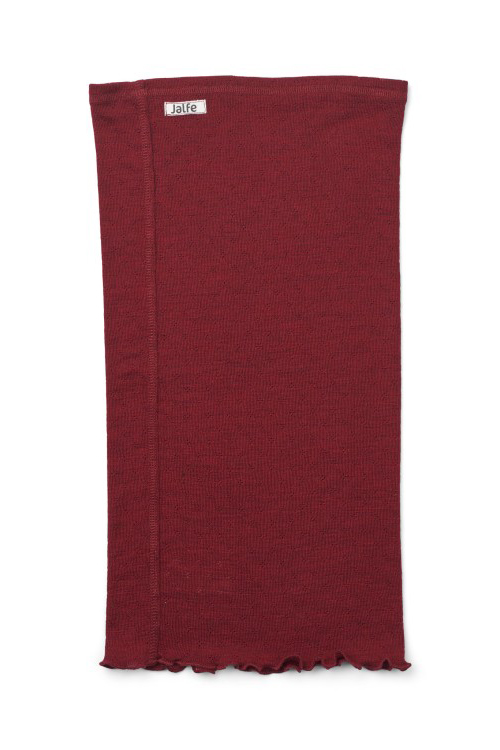 Enkel rundsjal i merinoull, Dark red