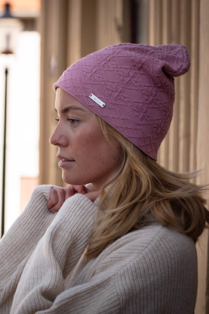 ANNA Mössa i bomull, Pink