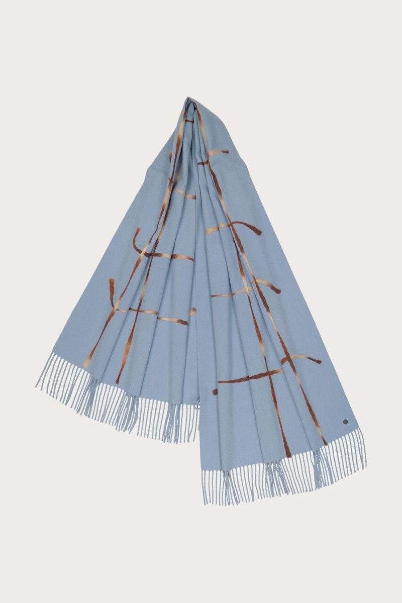 Värmande halsduk i viskosblandning, Cashmere blue