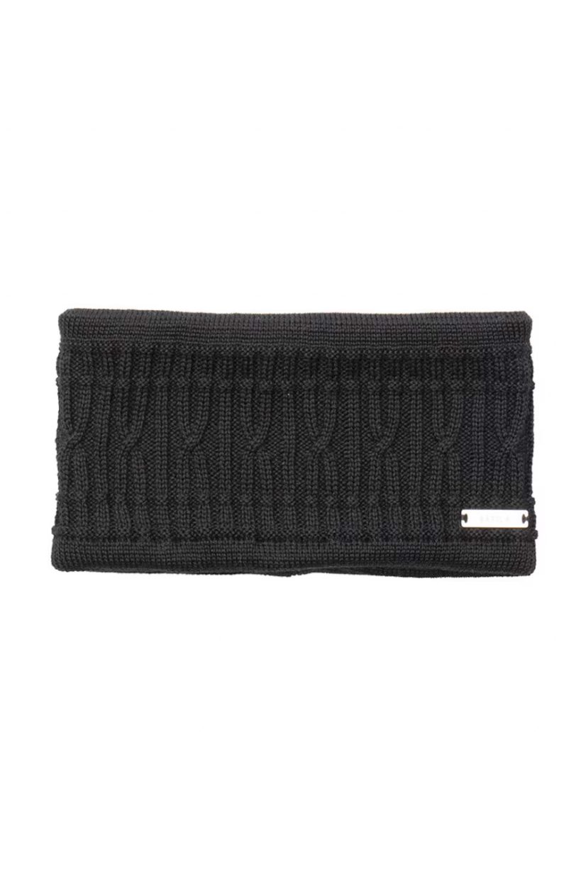 KROK Pannband i merinoull, Black