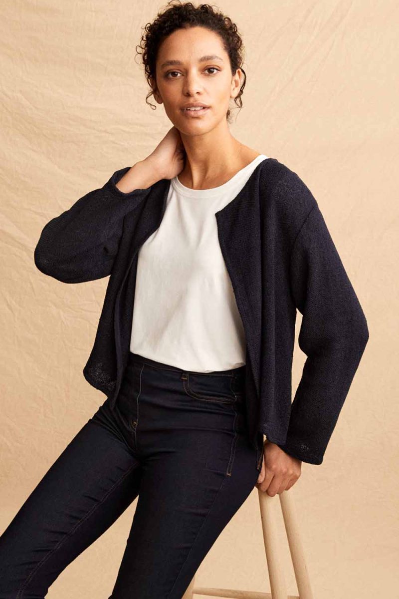 MaJULITTA Jacka i bomullsmix, Navy