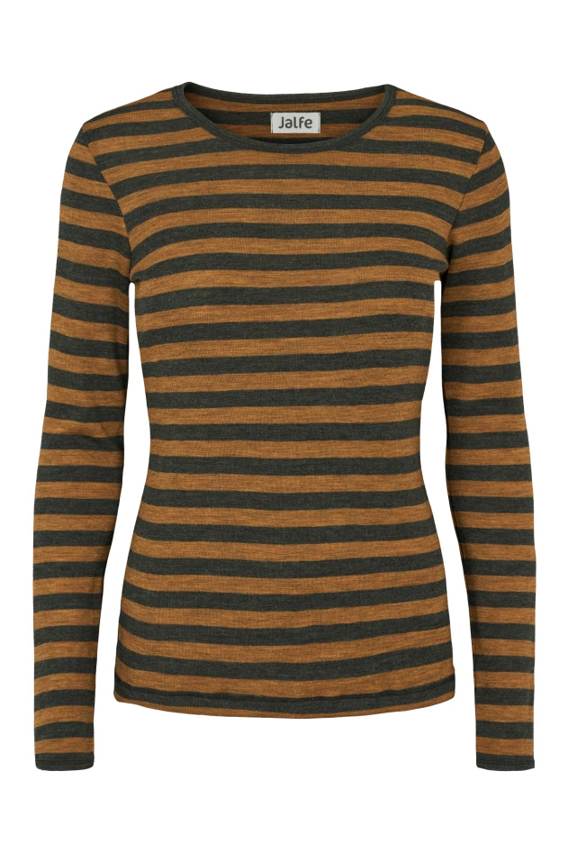 Tröja i merinoull, Mustard/Anthracite