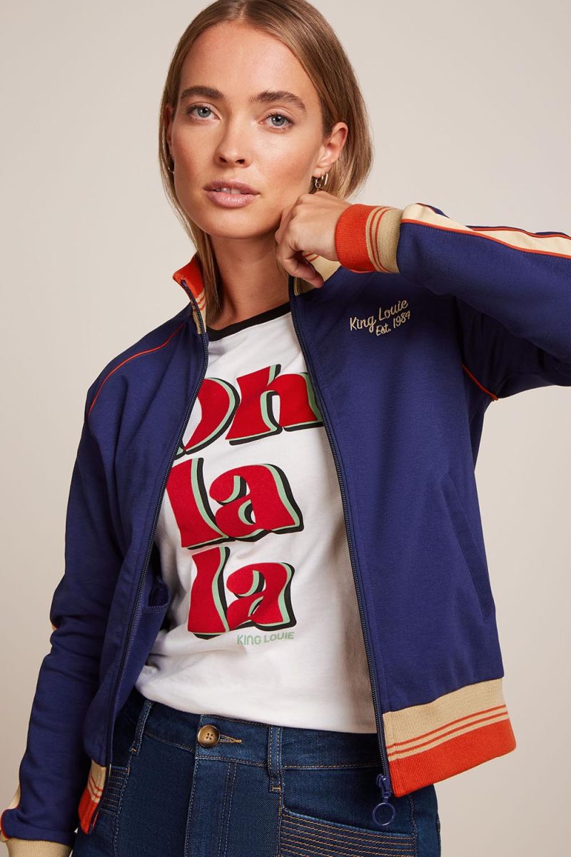 LILA DAYTONA Baseballjacka i bomullsmix, Beacon Blue