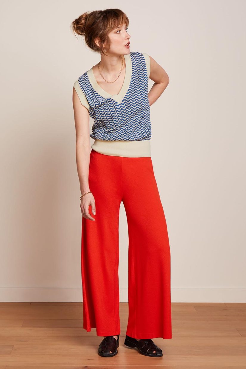 BOXY V TIDE Topp i bomull, Bluing
