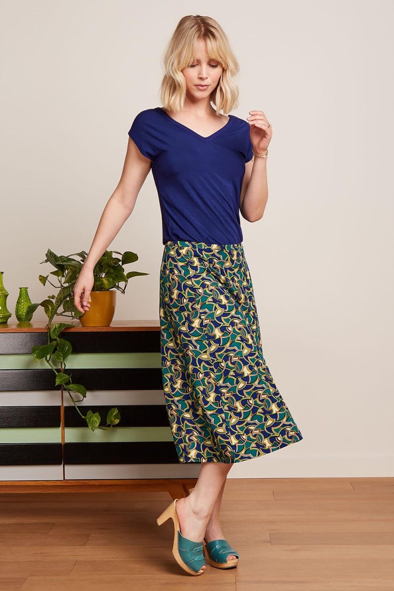 DOUBLE V CAPRICE Topp i tencel, Beacon Blue