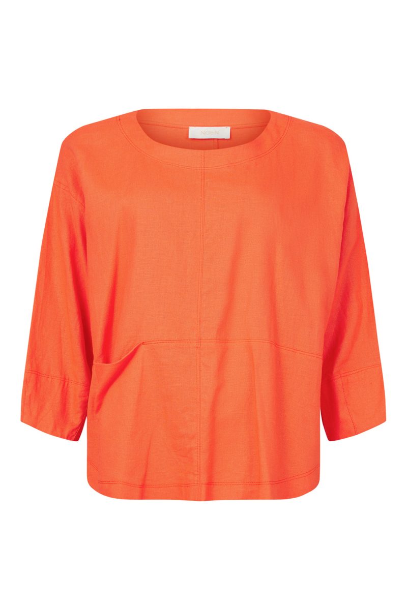 Blus i lin/viskos, Coral