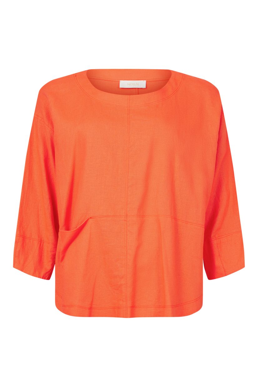 Blus i lin/viskos, Coral