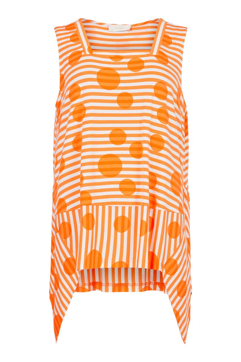 Linne i viskostrikå, Light Orange