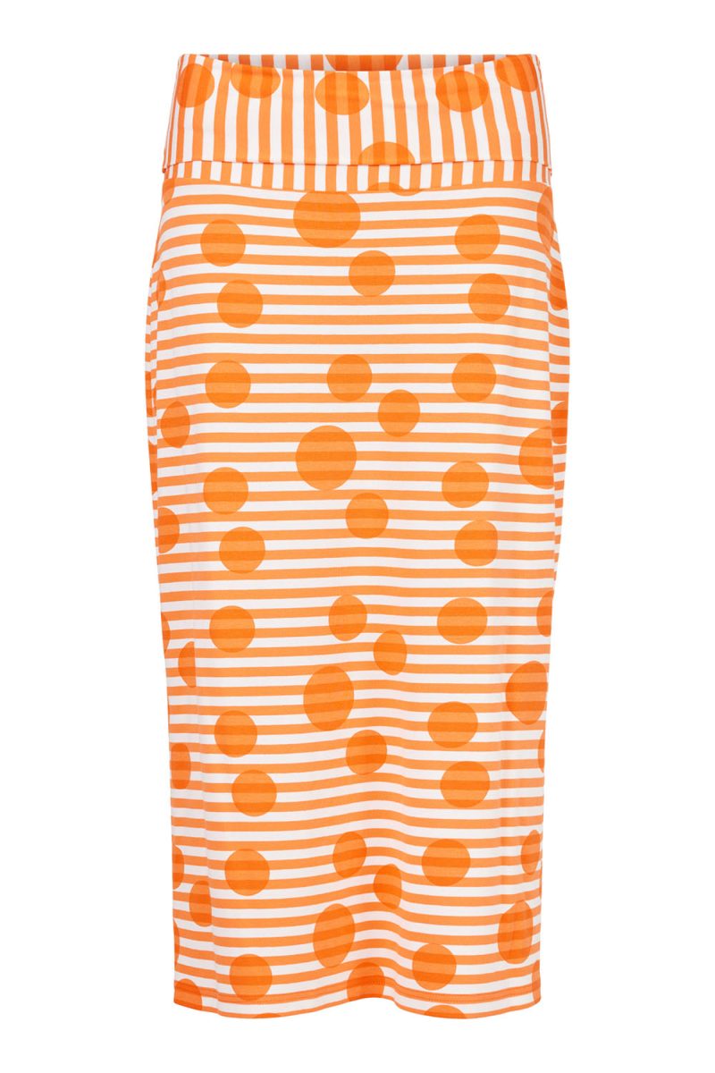 Kjol i viskostrikå, Light Orange