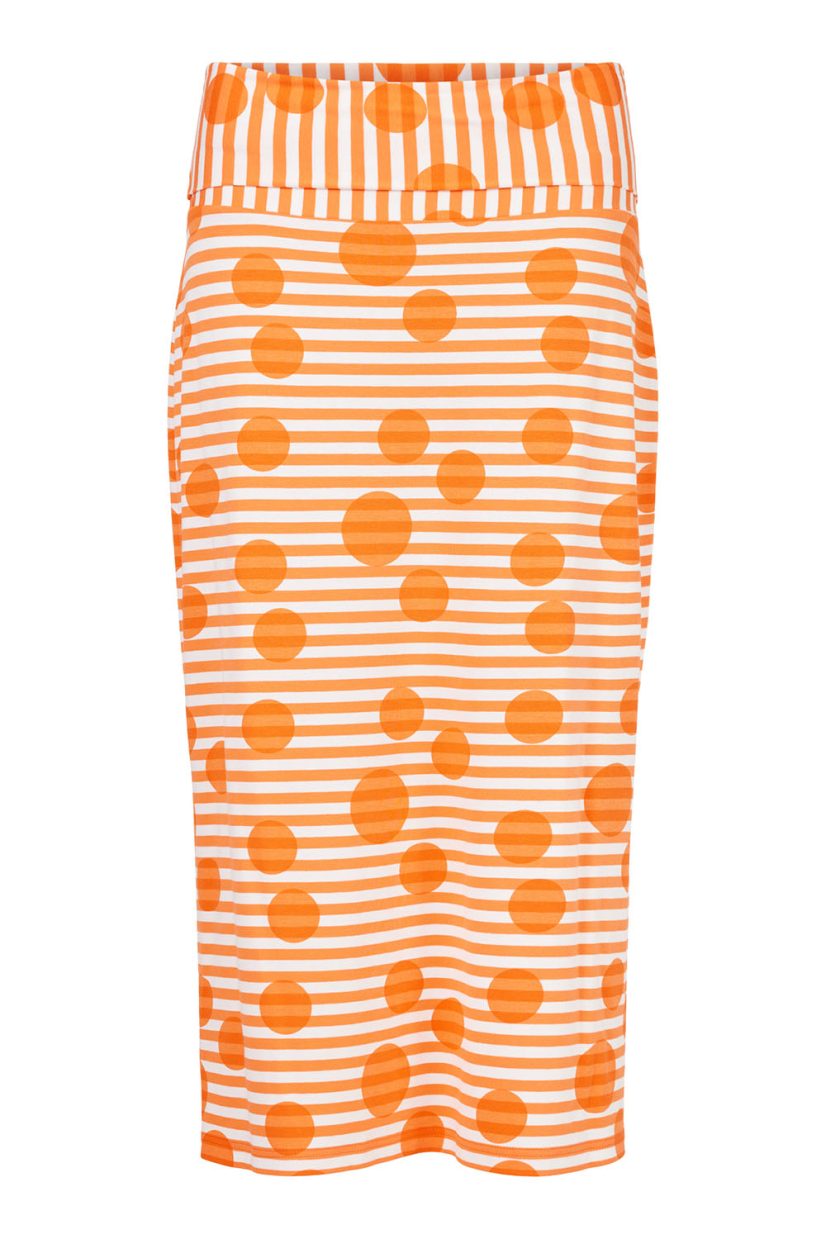 Kjol i viskostrikå, Light Orange