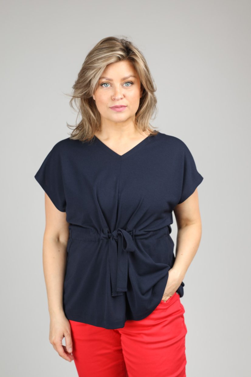 MaDEVALA Topp i viskosjersey, Navy