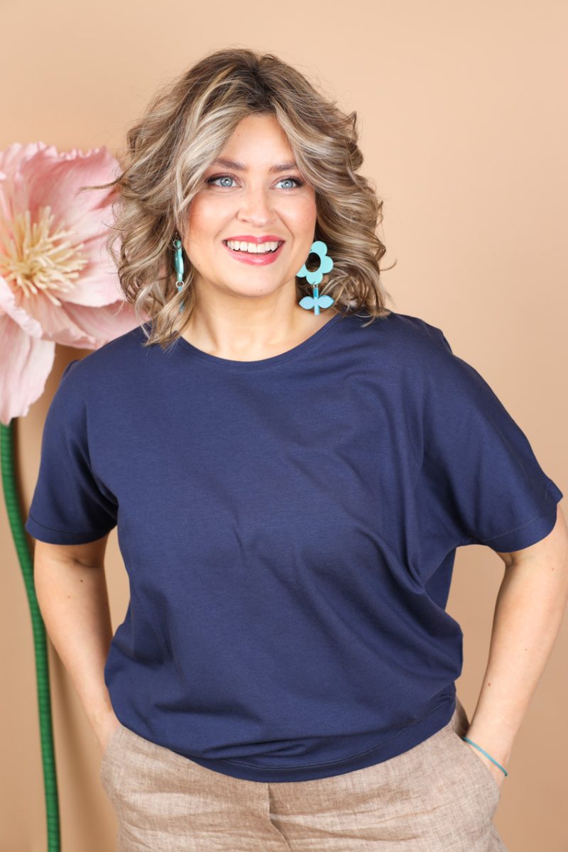 UMA Topp i bomull/modal, Navy