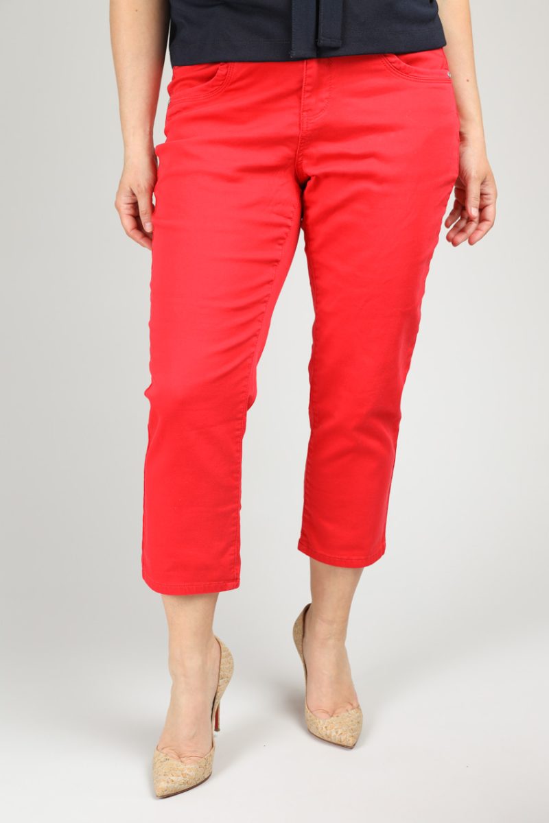 SUZE JOG Capribyxor i bomull, Red