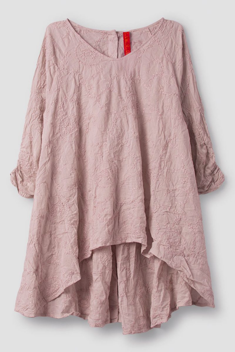 JUTTA Blus i bomull, Pale Mauve