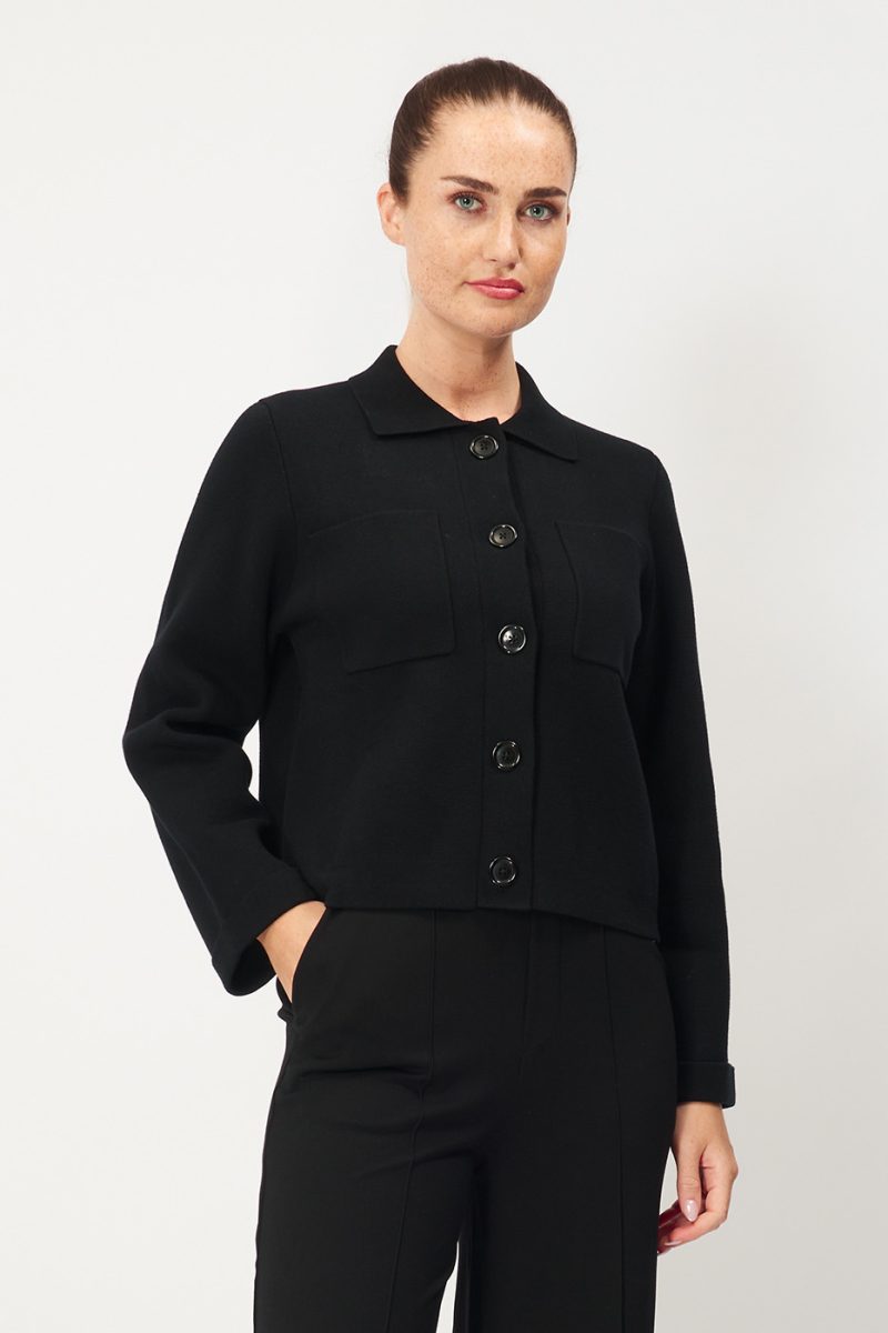 ALEXIS Kofta i bomull, Black