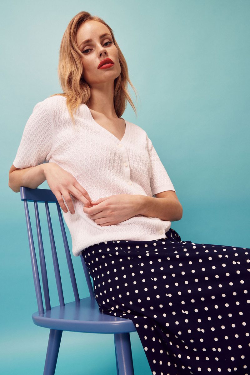 ALLY Kofta i bomull, White