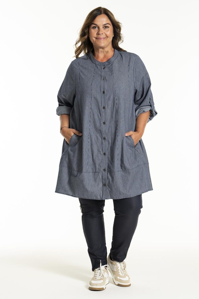 gJYTTA Tunika i bomull, Denim Blue