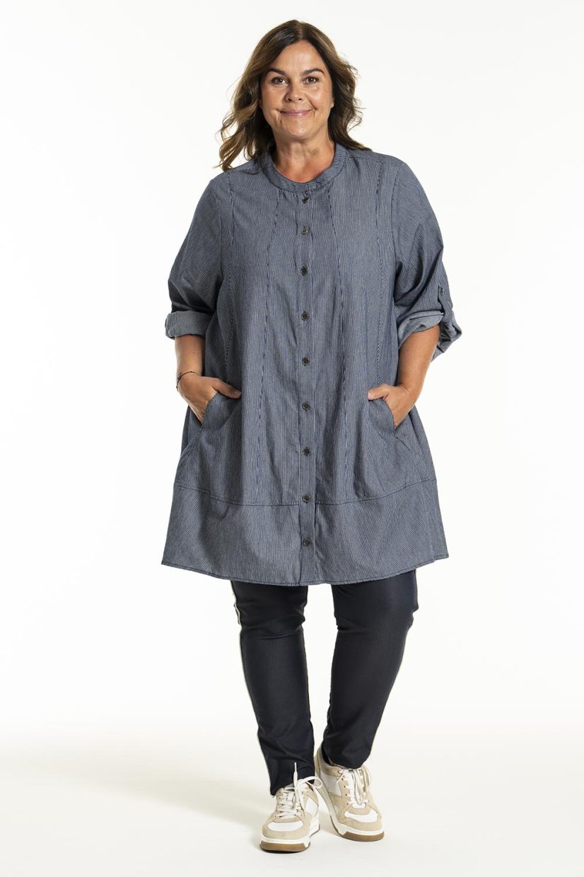 gJYTTA Tunika i bomull, Denim Blue