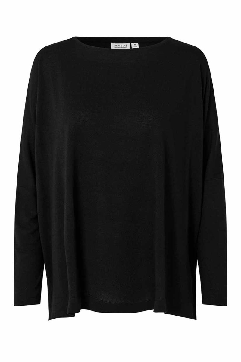 MaBARR Topp i viskosjersey, Black