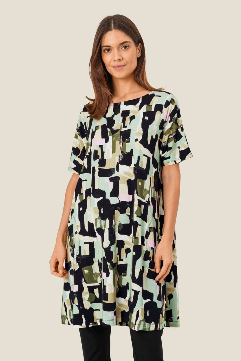 MaGERTIE Tunika i viskosjersey, Frosty Green